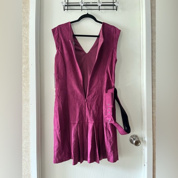 Donna Ricco Fuchsia Belted Midi Dress - Picture 7 of 12